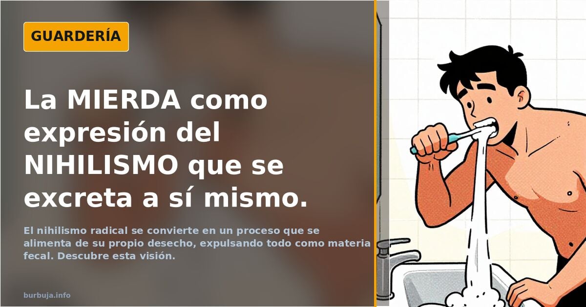 La guano como expresión del NIHILISMO que se excreta a sí mismo.