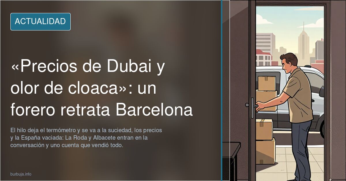 «Precios de Dubai y olor de cloaca»: un forero retrata Barcelona