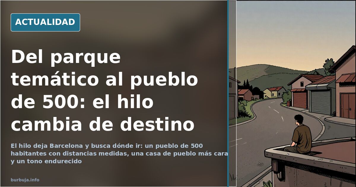 Del parque temático al pueblo de 500: el hilo cambia de destino