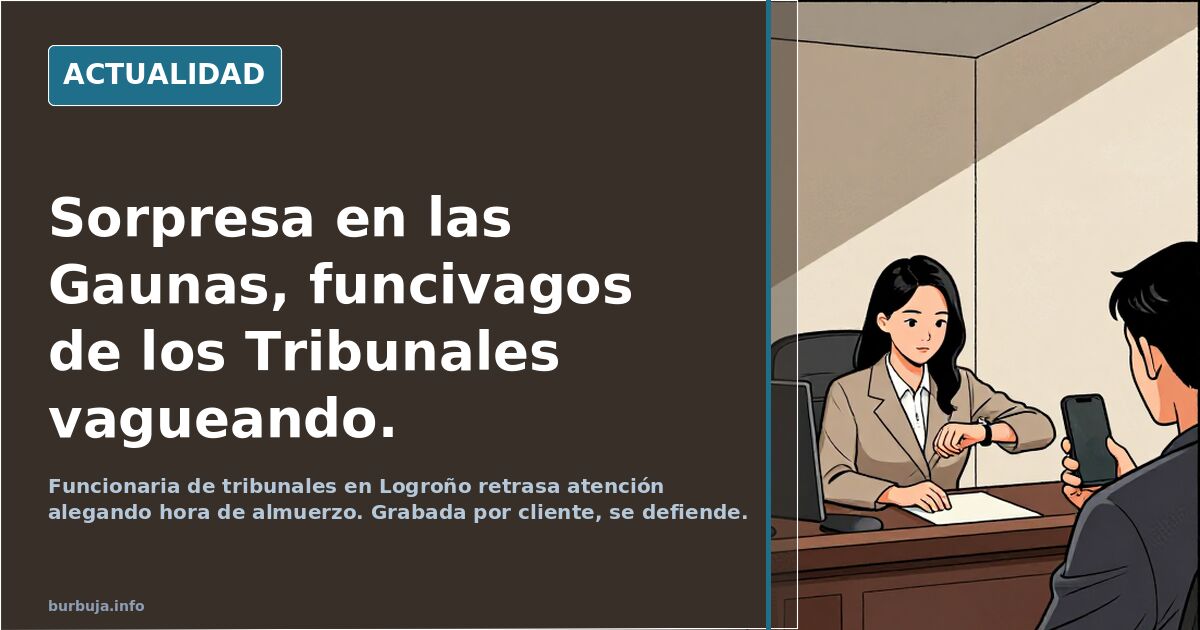 Sorpresa en las Gaunas, funcivagos de los Tribunales vagueando.