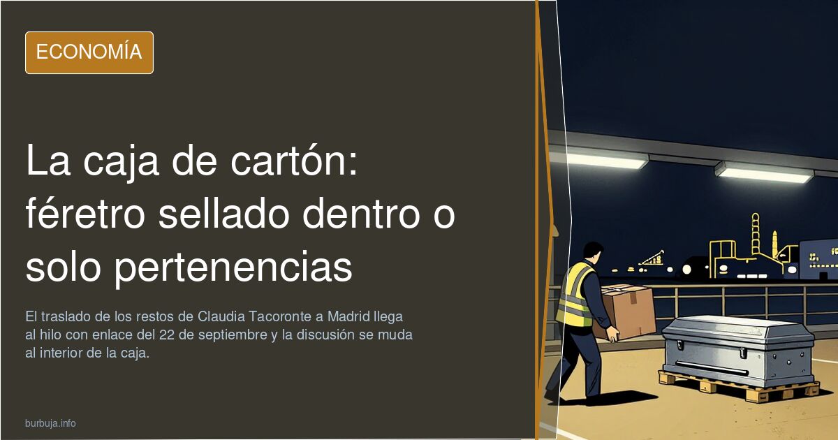 La caja de cartón: féretro sellado dentro o solo pertenencias