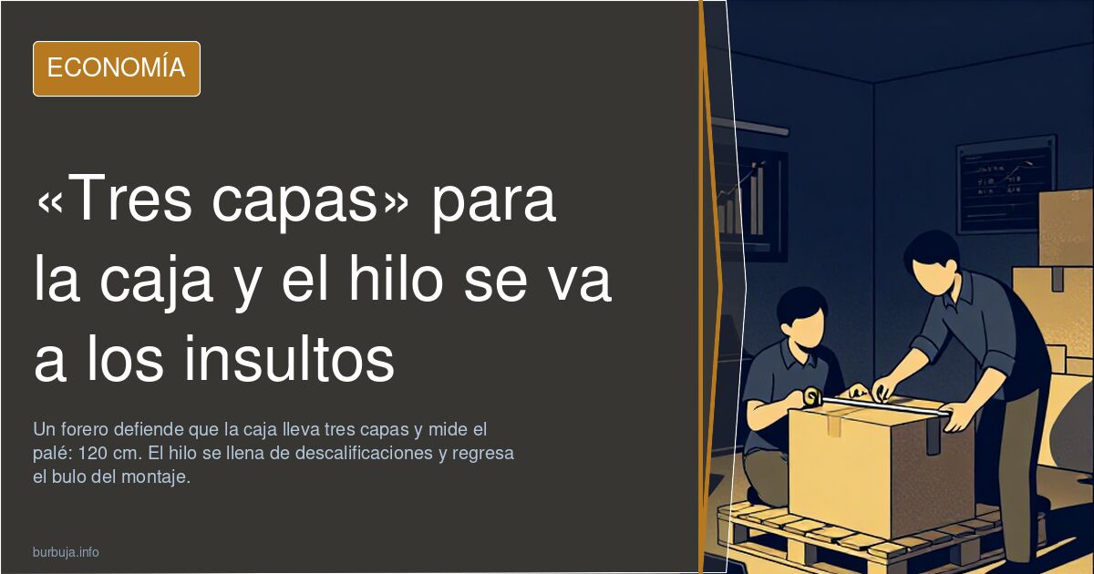 «Tres capas» para la caja y el hilo se va a los insultos