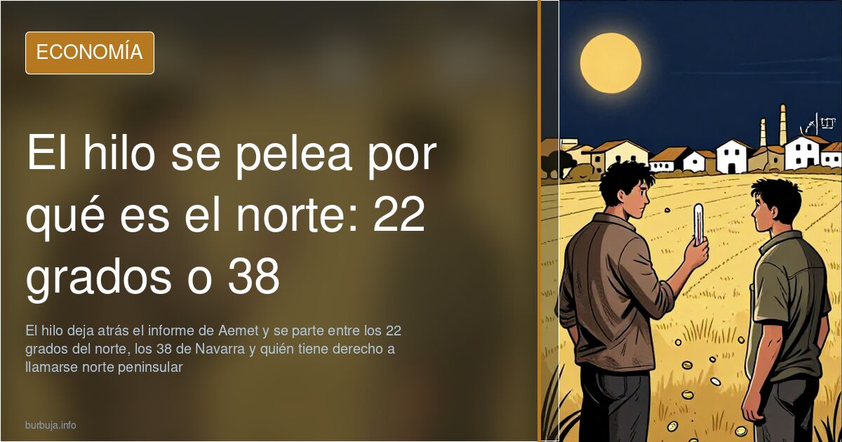 El hilo se pelea por qué es el norte: 22 grados o 38