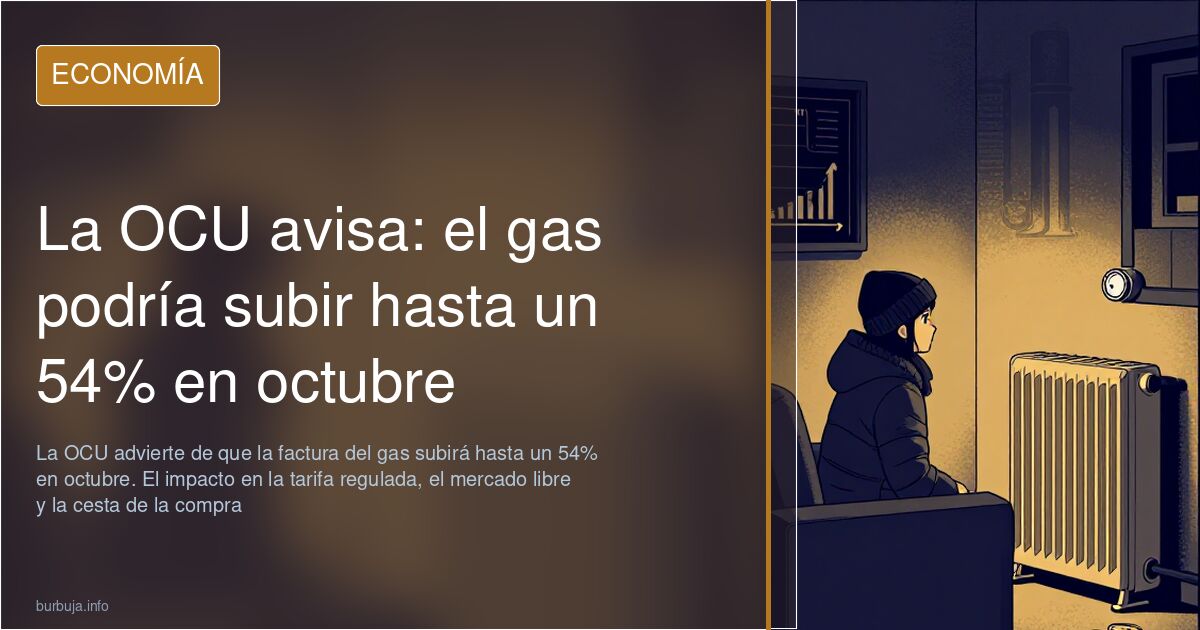 Gráfico de la subida del gas con una caldera doméstica y una factura al alza en azul marino y dorado