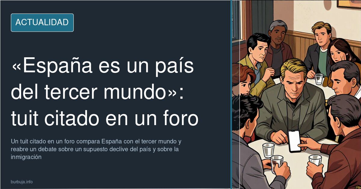 Ilustración editorial sobre el debate de España como tercer mundo