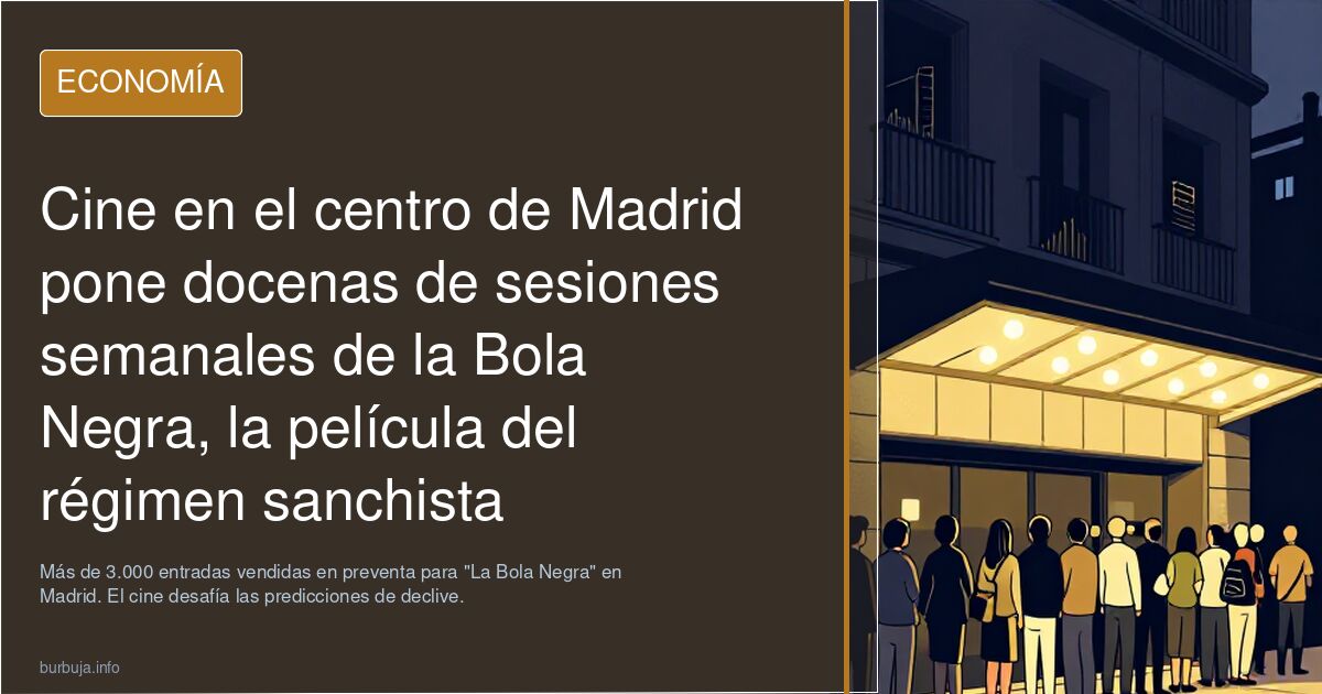 Cine en el centro de Madrid pone docenas de sesiones semanales de la Bola zaina, la película del régimen sanchista