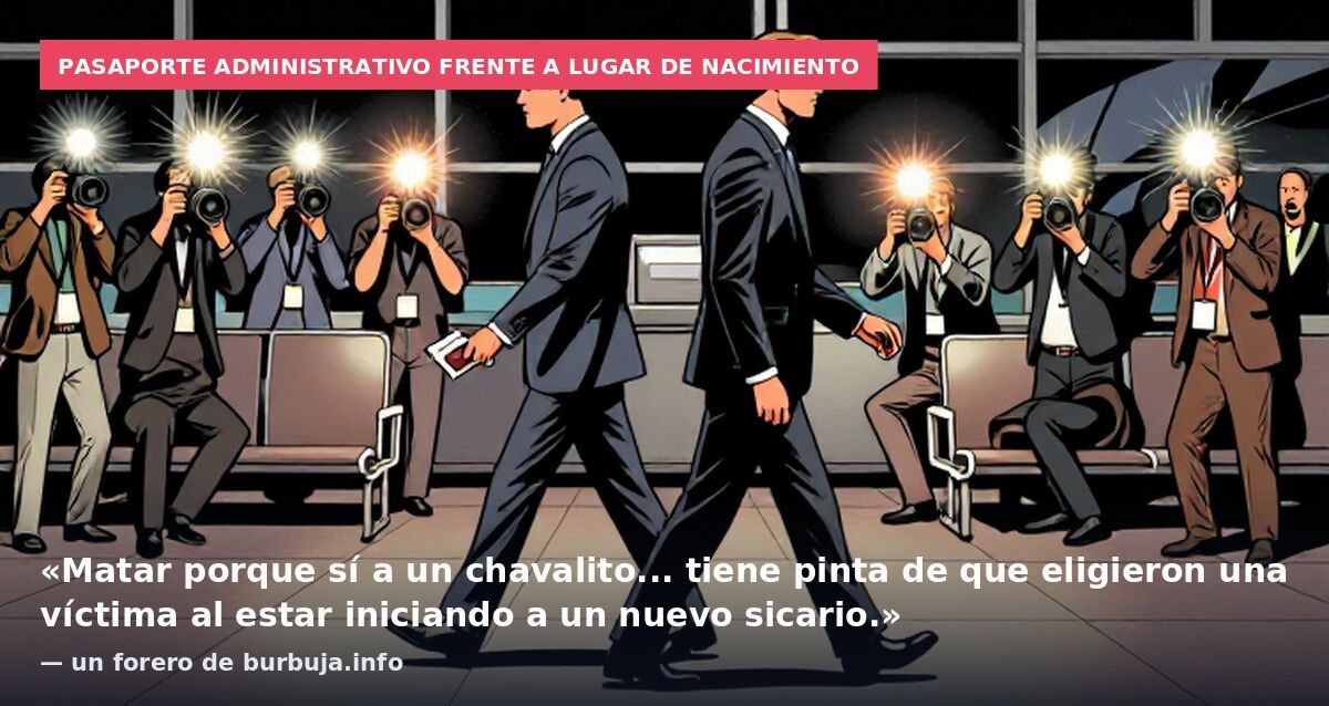 Pasaporte administrativo frente a lugar de nacimiento: «Matar porque sí a un chavalito... tiene pinta de que eligieron una víctima al estar iniciando a un nuevo sicario.» — un forero de burbuja.info