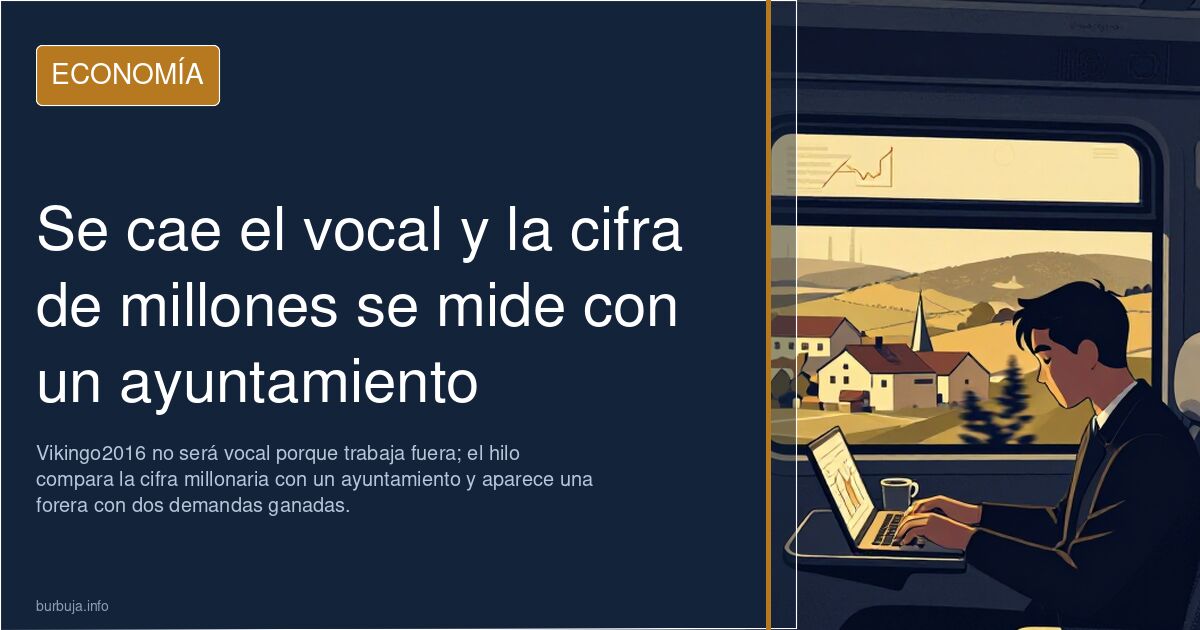 Se cae el vocal y la cifra de millones se mide con un ayuntamiento