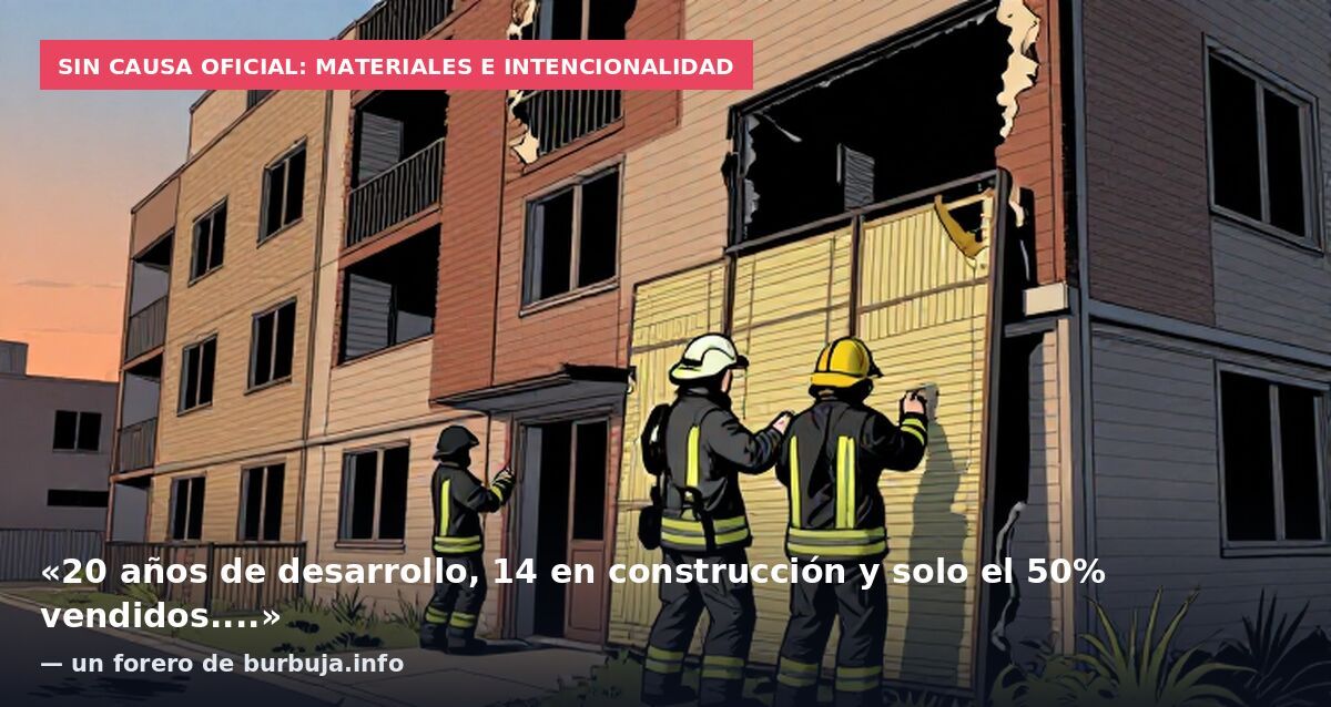 Sin causa oficial: materiales e intencionalidad: «20 años de desarrollo, 14 en construcción y solo el 50% vendidos....» — un forero de burbuja.info