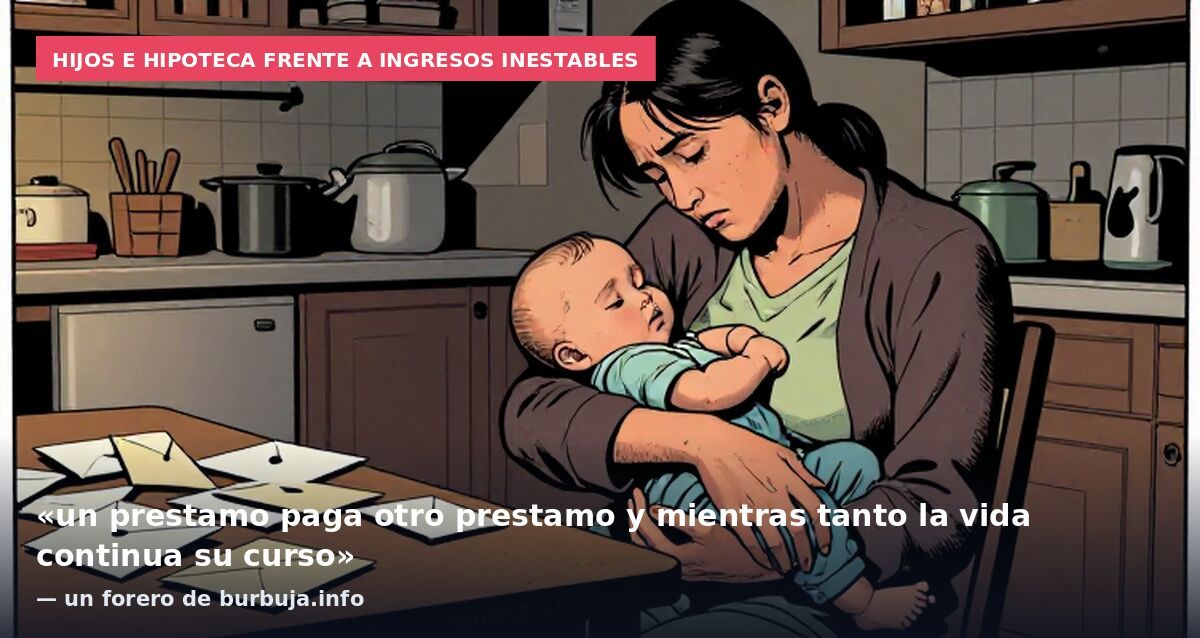 Hijos e hipoteca frente a ingresos inestables: «un prestamo paga otro prestamo y mientras tanto la vida continua su curso» — un forero de burbuja.info