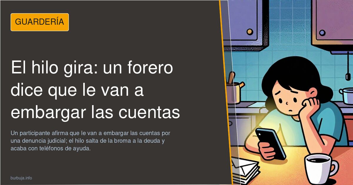 El hilo gira: un forero dice que le van a embargar las cuentas