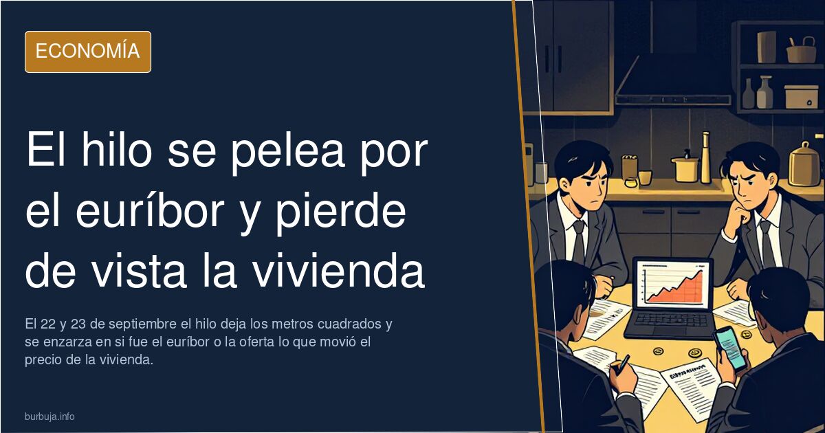 El hilo se pelea por el euríbor y pierde de vista la vivienda
