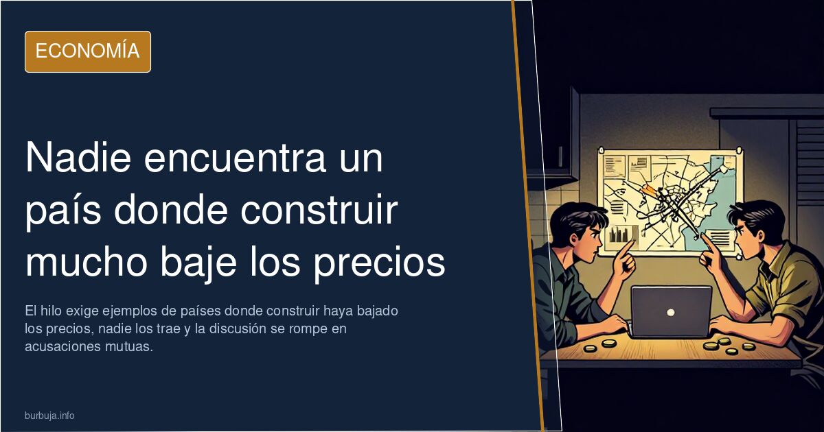 Nadie encuentra un país donde construir mucho baje los precios