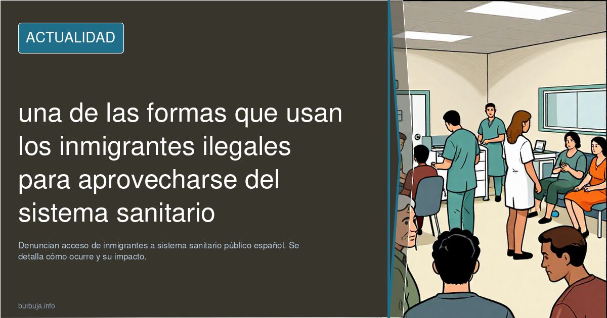 una de las formas que usan los inmigrantes ilegales para aprovecharse del sistema sanitario
