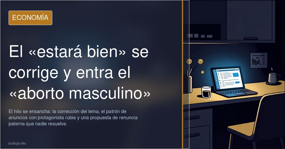 El «estará bien» se corrige y entra el «aborto masculino»