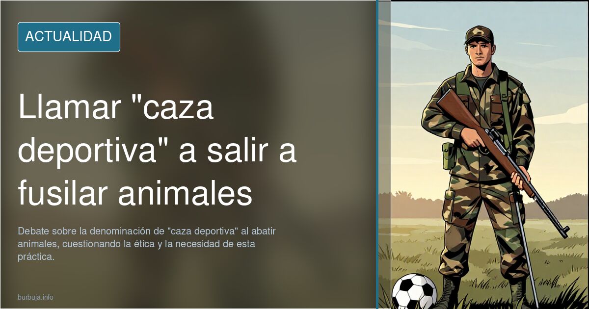 Caza deportiva: control de plagas o diversión
