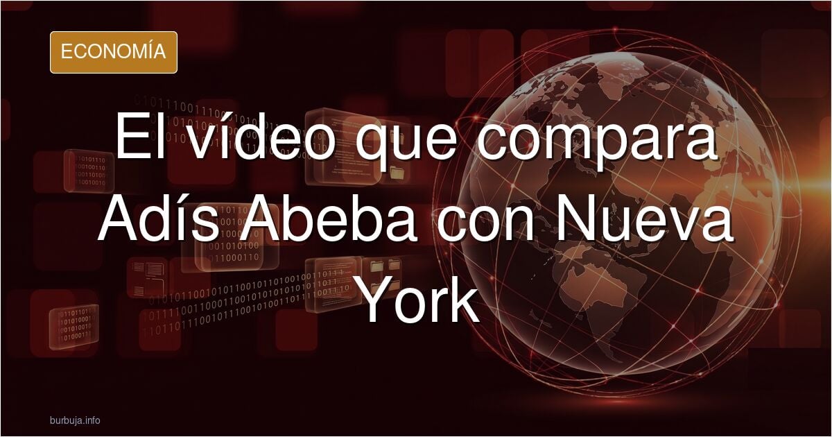 Imagen de un bulevar de Adís Abeba que el vídeo compara con Nueva York