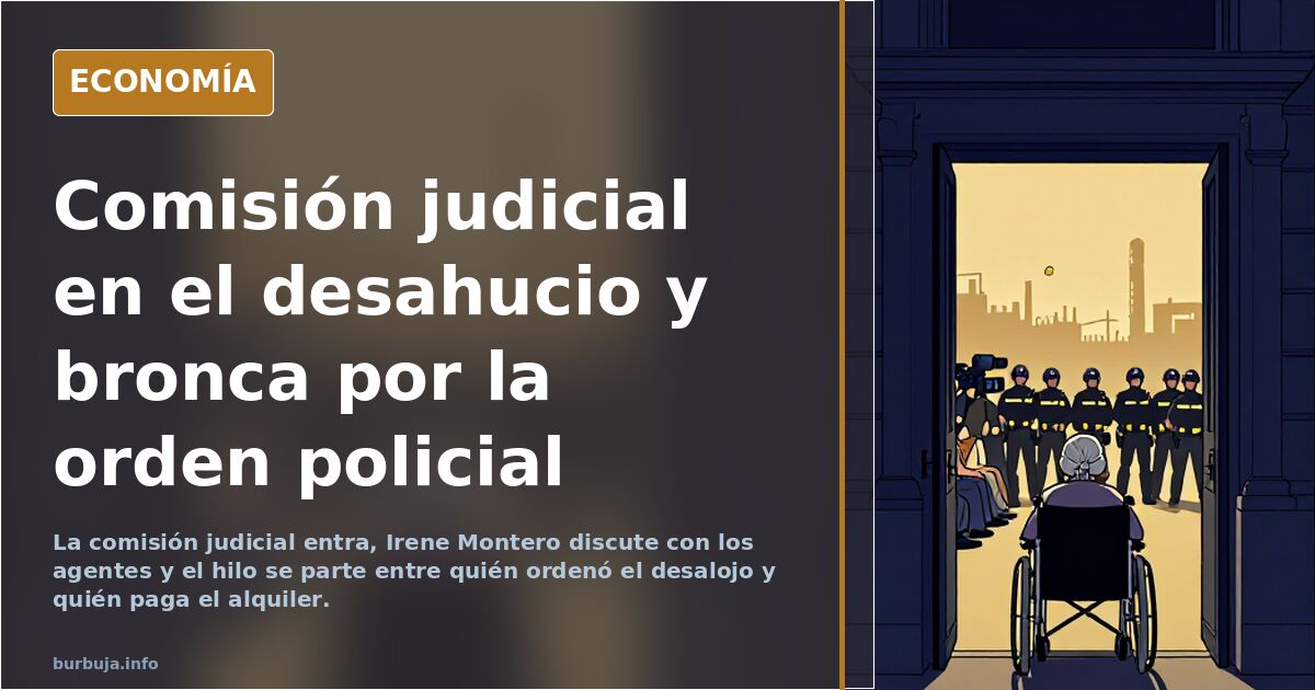 Comisión judicial en el desahucio y bronca por la orden policial