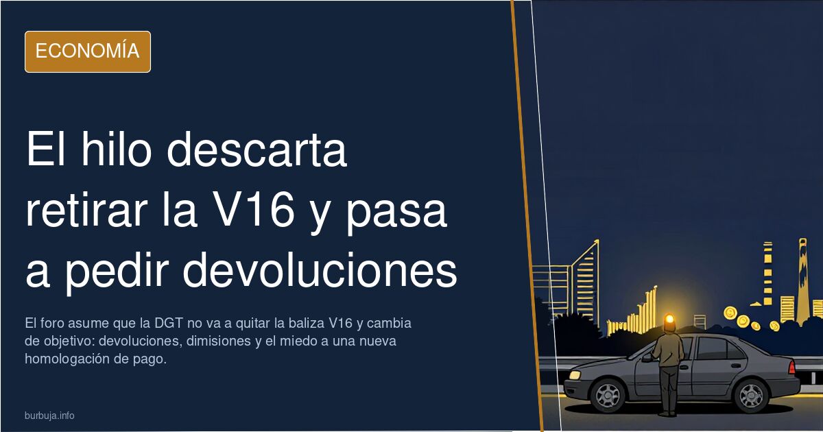 El hilo descarta retirar la V16 y pasa a pedir devoluciones