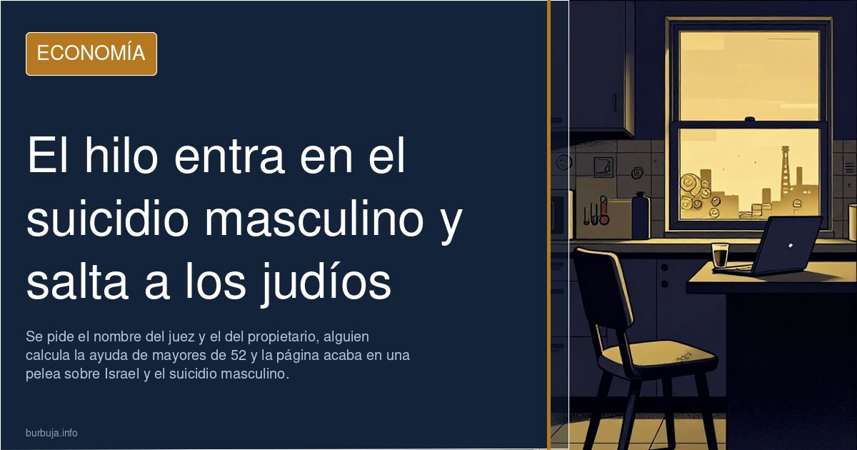 El hilo entra en el suicidio masculino y salta a los judíos