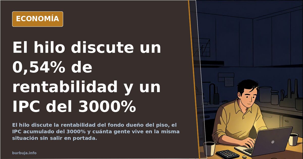 El hilo discute un 0,54% de rentabilidad y un IPC del 3000%