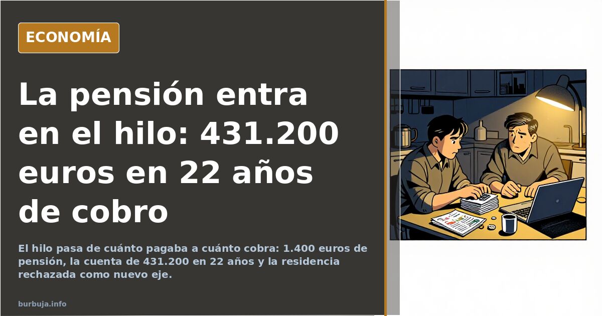 La pensión entra en el hilo: 431.200 euros en 22 años de cobro