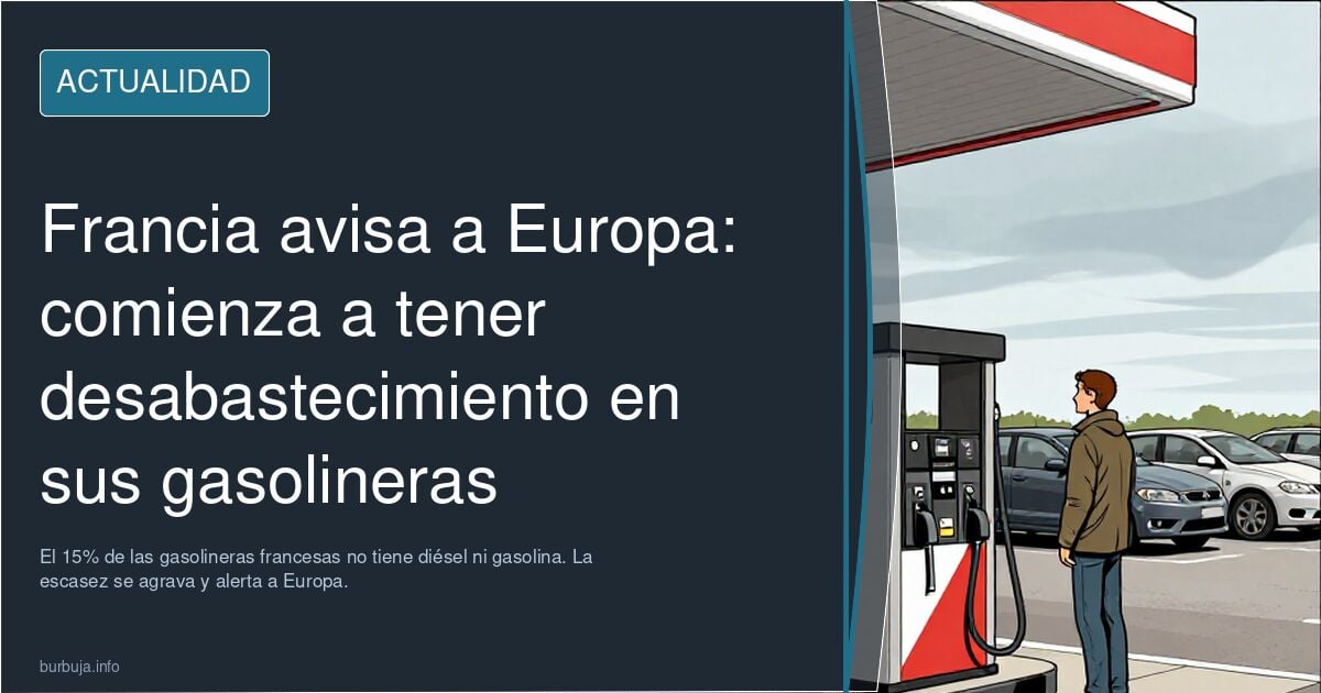 Francia avisa a Europa: comienza a tener desabastecimiento en sus gasolineras