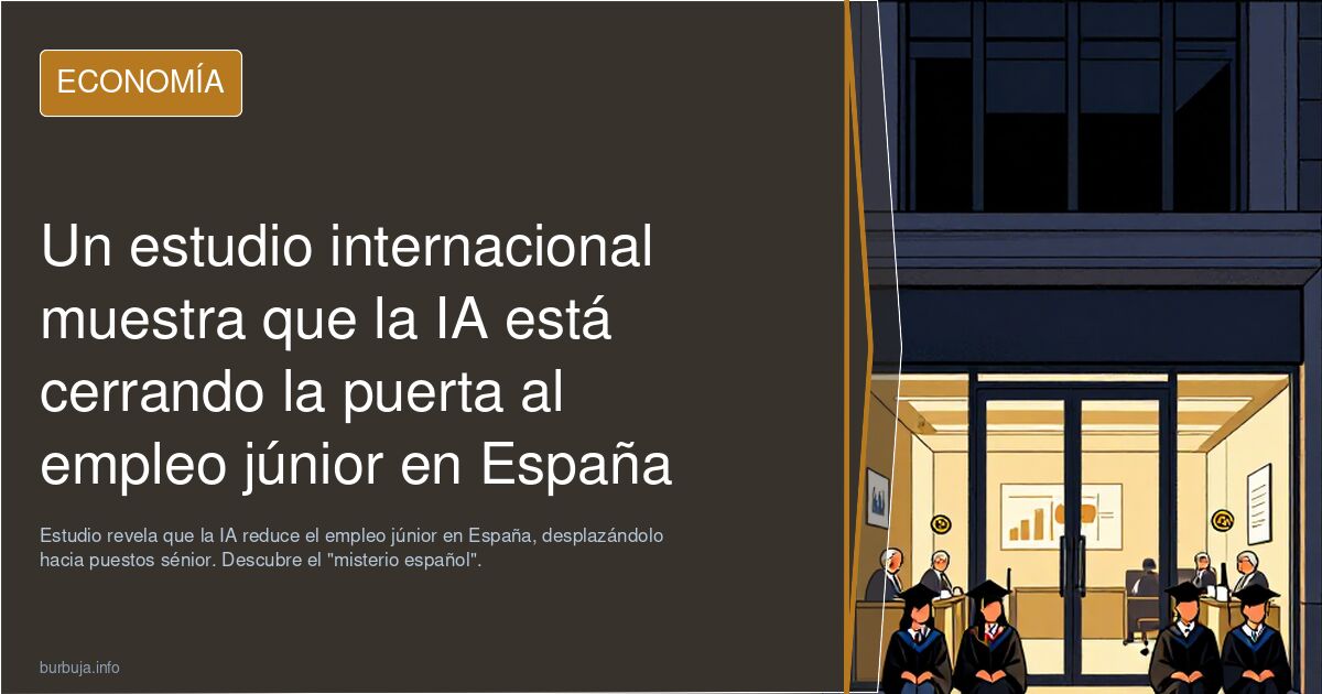 Un estudio internacional muestra que la IA está cerrando la puerta al empleo júnior en España