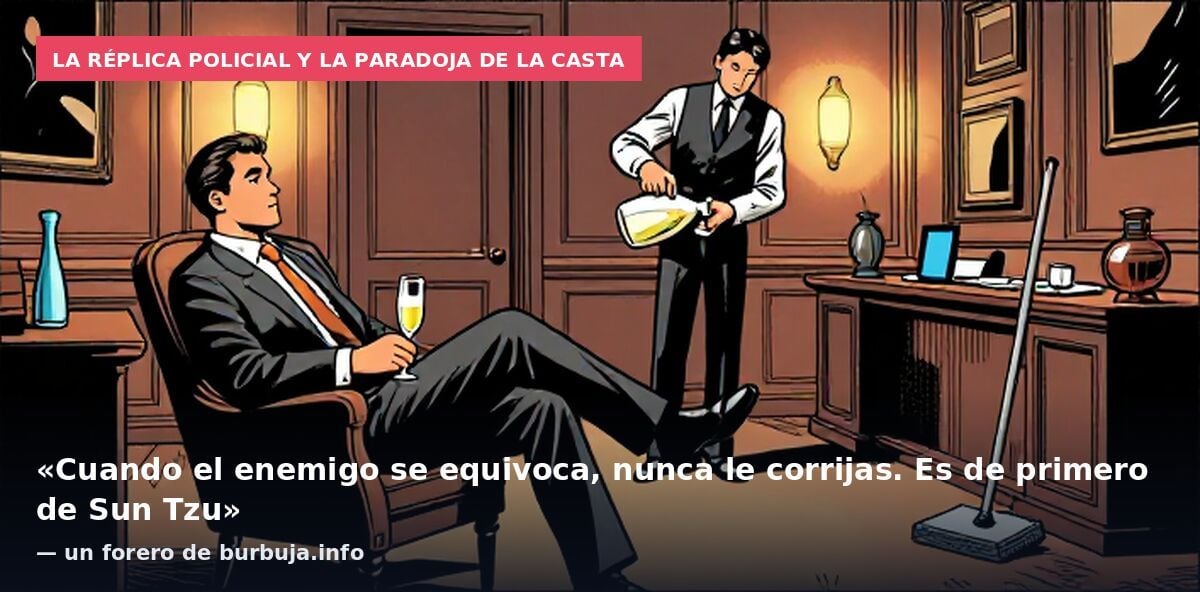 La réplica policial y la paradoja de la casta: «Cuando el enemigo se equivoca, nunca le corrijas. Es de primero de Sun Tzu» — un forero de burbuja.info