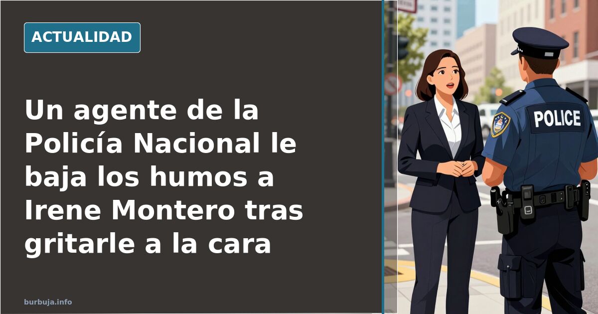 Un agente de la Policía Nacional le baja los humos a Irene Montero tras gritarle a la cara "¡Soy eurodiputada!"