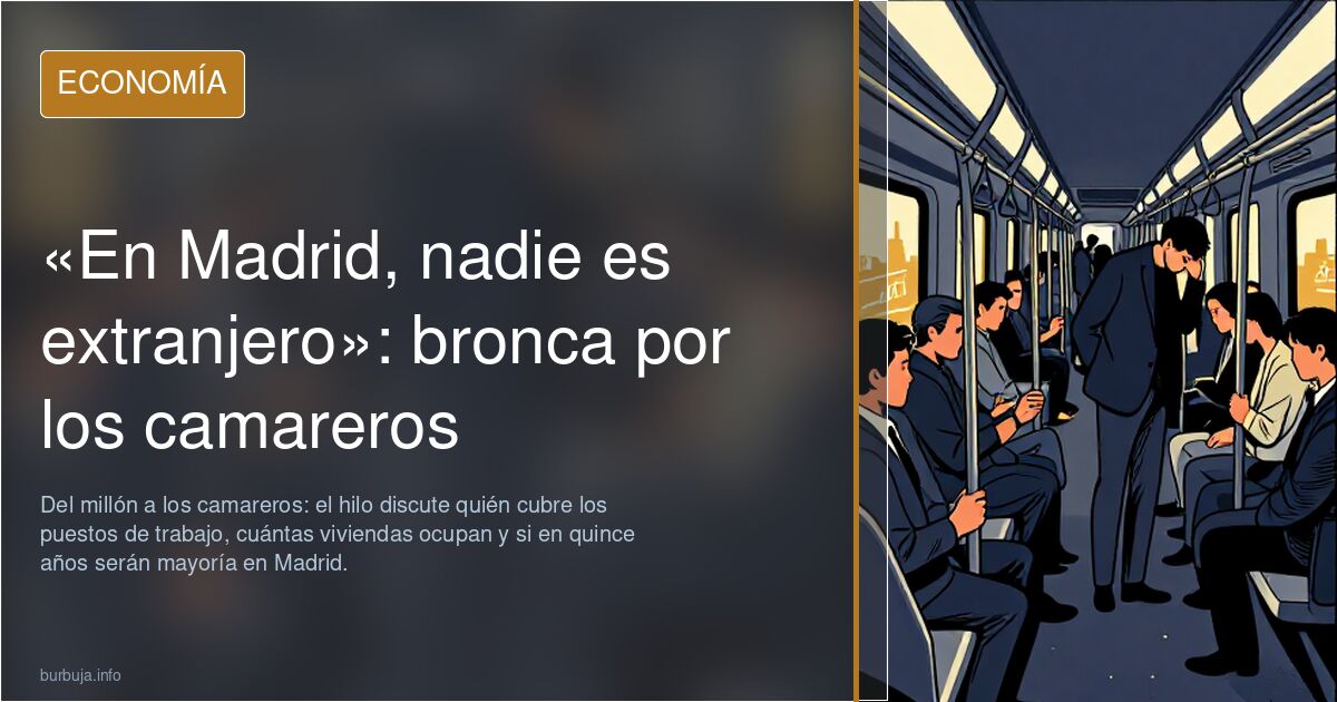 «En Madrid, nadie es extranjero»: bronca por los camareros