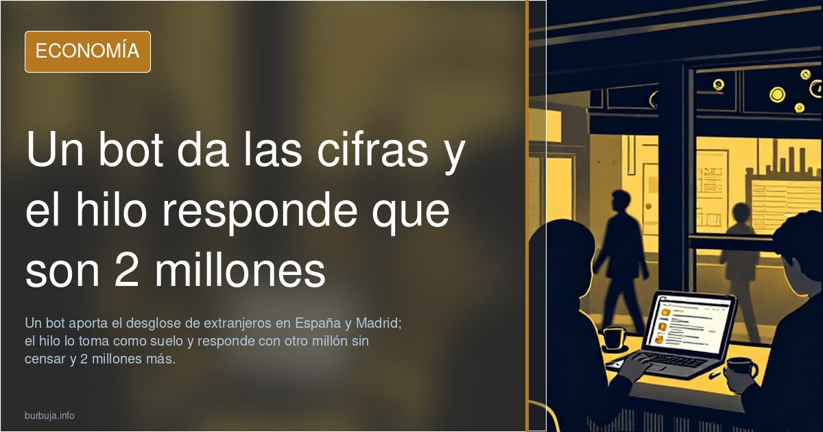 Un bot da las cifras y el hilo responde que son 2 millones