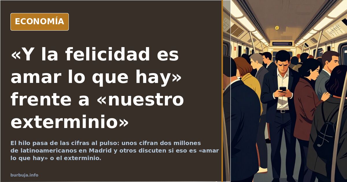 «Y la felicidad es amar lo que hay» frente a «nuestro exterminio»
