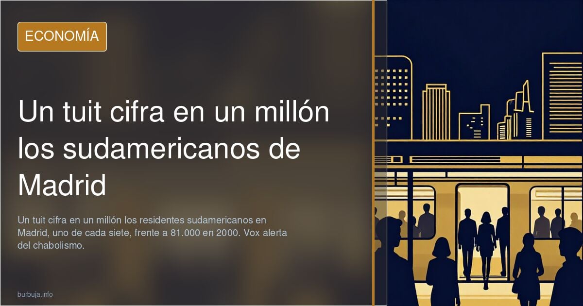 Gráficos y monedas sobre la población sudamericana de Madrid, cifrada por un tuit en más de un millón de residentes