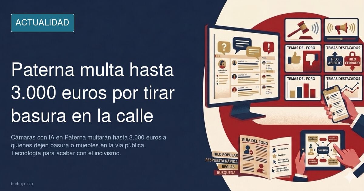 Multas de hasta 3.000 euros: las cámaras con IA de Paterna vigilarán a quien deje cochambre o muebles en la calle