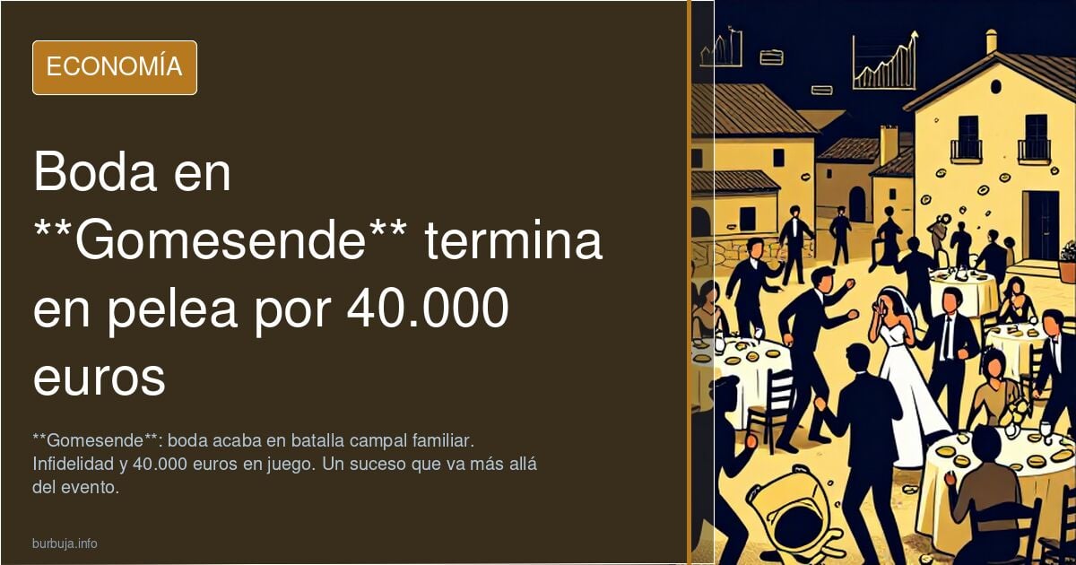 latinitada mesopotámica.Una boda acaba en batalla campal entre familiares en Gomesende, infidelidad en el baño, 40.000 euros en juego