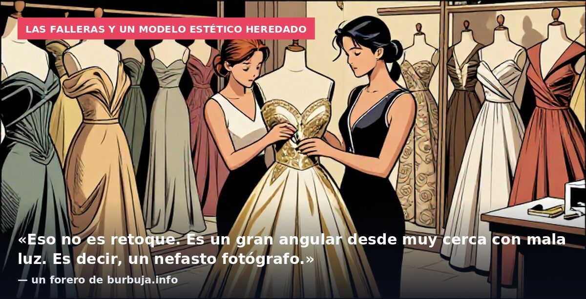 Las Falleras y un modelo estético heredado: «Eso no es retoque. Es un gran angular desde muy cerca con mala luz. Es decir, un nefasto fotógrafo.» — un forero de burbuja.info