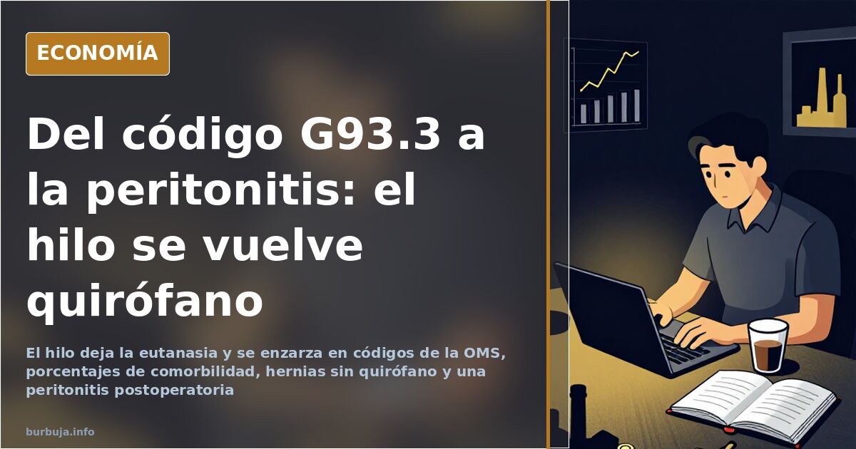 Del código G93.3 a la peritonitis: el hilo se vuelve quirófano