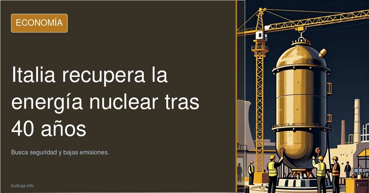 Grande Meloni, devuelve a Italia la posibilidad de autoabastecerse con energía nuclear. Mientras aquí seguimos pensando en plaquitas y molinillos.