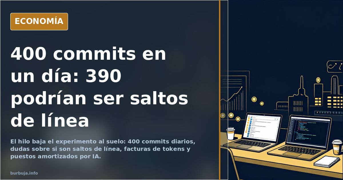400 commits en un día: 390 podrían ser saltos de línea