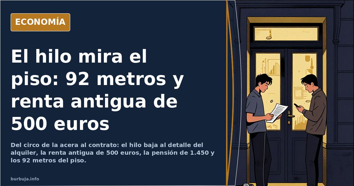 El hilo mira el piso: 92 metros y renta antigua de 500 euros
