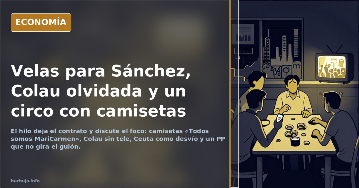 Velas para Sánchez, Colau olvidada y un circo con camisetas