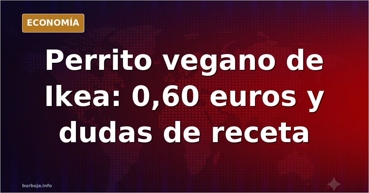 Perrito caliente vegano servido sobre el mostrador de una tienda junto a un cartel de precio de 0,60 euros