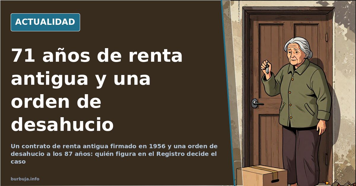 Fachada de un edificio de viviendas antiguo en una calle española, escenario de un contrato de renta antigua de 1956