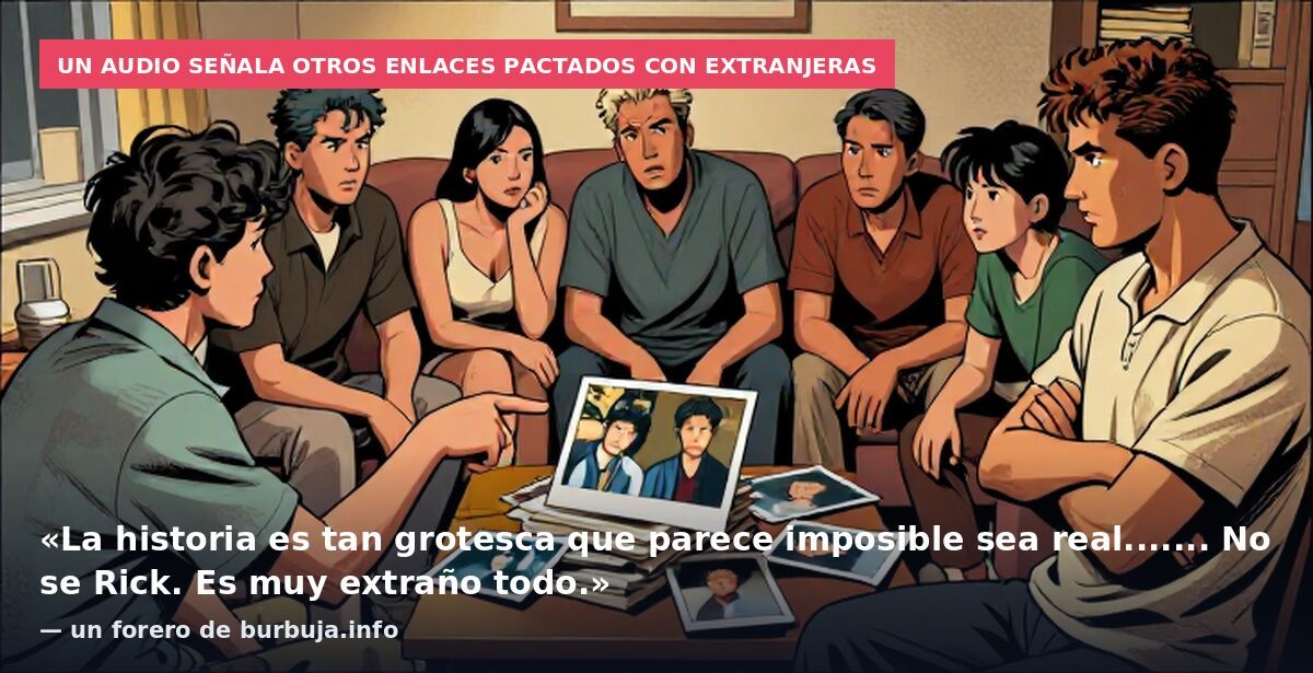 Un audio señala otros enlaces pactados con extranjeras: «La historia es tan grotesca que parece imposible sea real....... No se Rick. Es muy extraño todo.» — un forero de burbuja.info