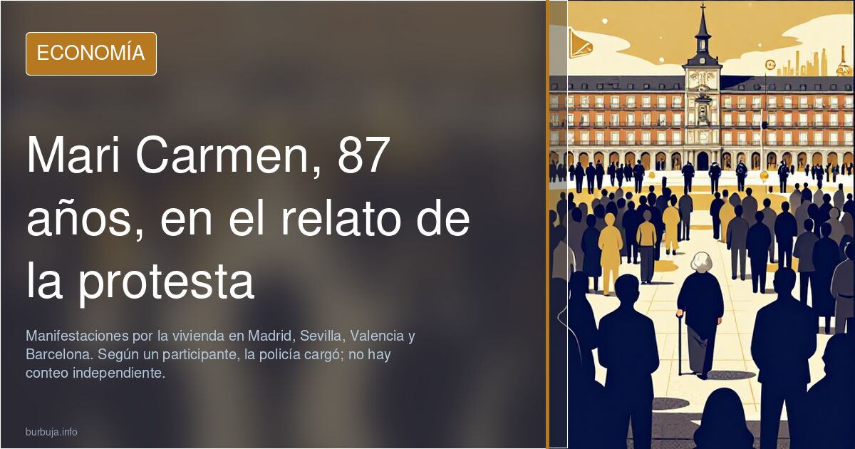 Manifestación por el precio de la vivienda en una gran ciudad española