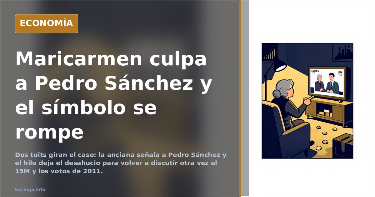 Maricarmen culpa a Pedro Sánchez y el símbolo se rompe