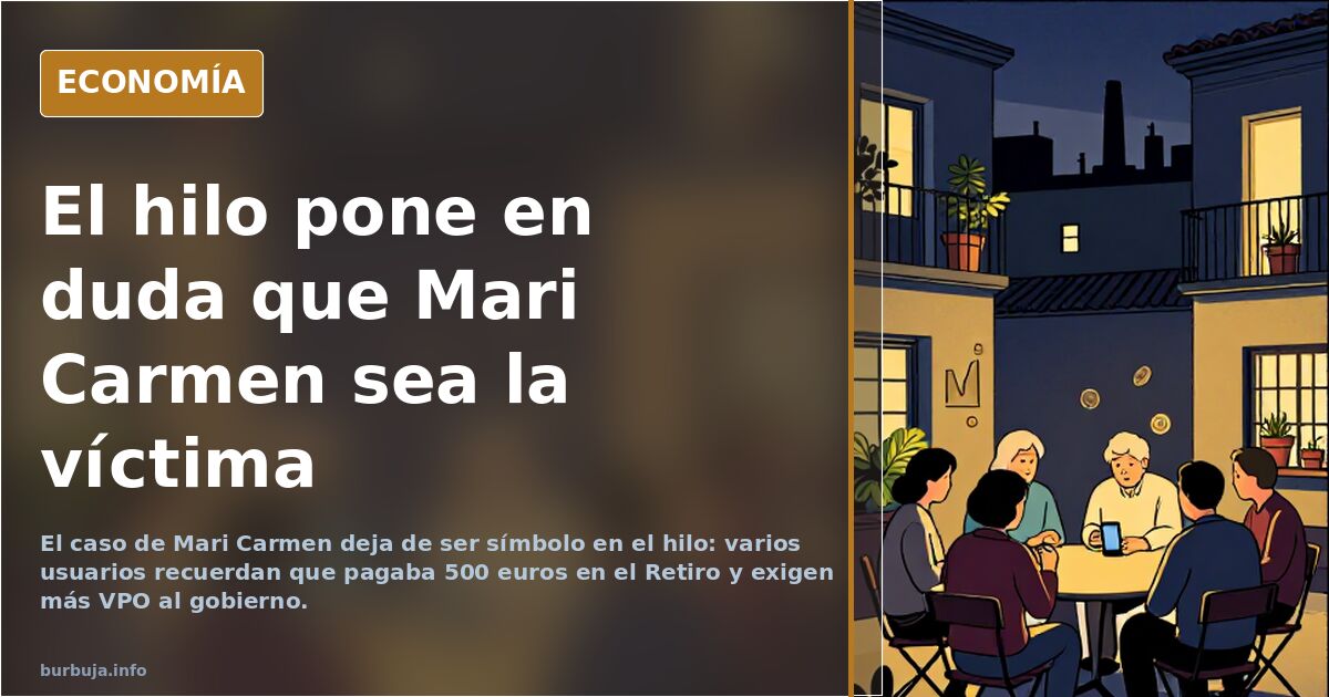 El hilo pone en duda que Mari Carmen sea la víctima