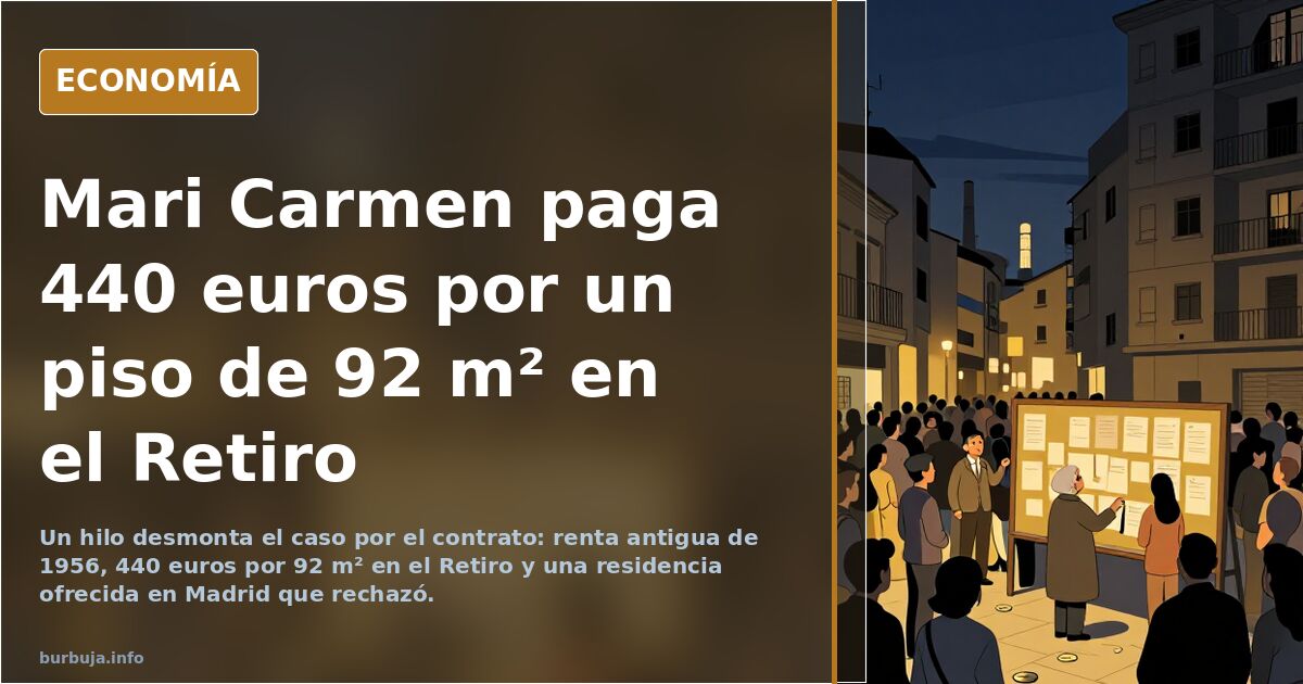 Mari Carmen paga 440 euros por un piso de 92 m² en el Retiro