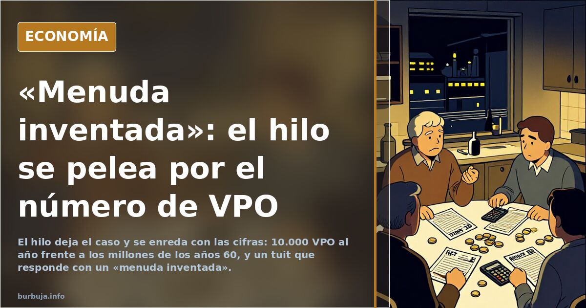 «Menuda inventada»: el hilo se pelea por el número de VPO